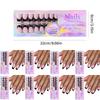 Quick Apply 150Pcs Black French Tip False Nails Short Coffin Soft Gel Tips Manicure Nails Art Accessories 15 Sizes