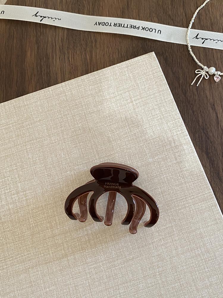 Koreanische Mode Haarklammer   ins Kürbis Mittel Acetat Greifer Einfacher Französischer Stil Halb Hochgesteckt Haar Hai Greifer Haaraccessoire