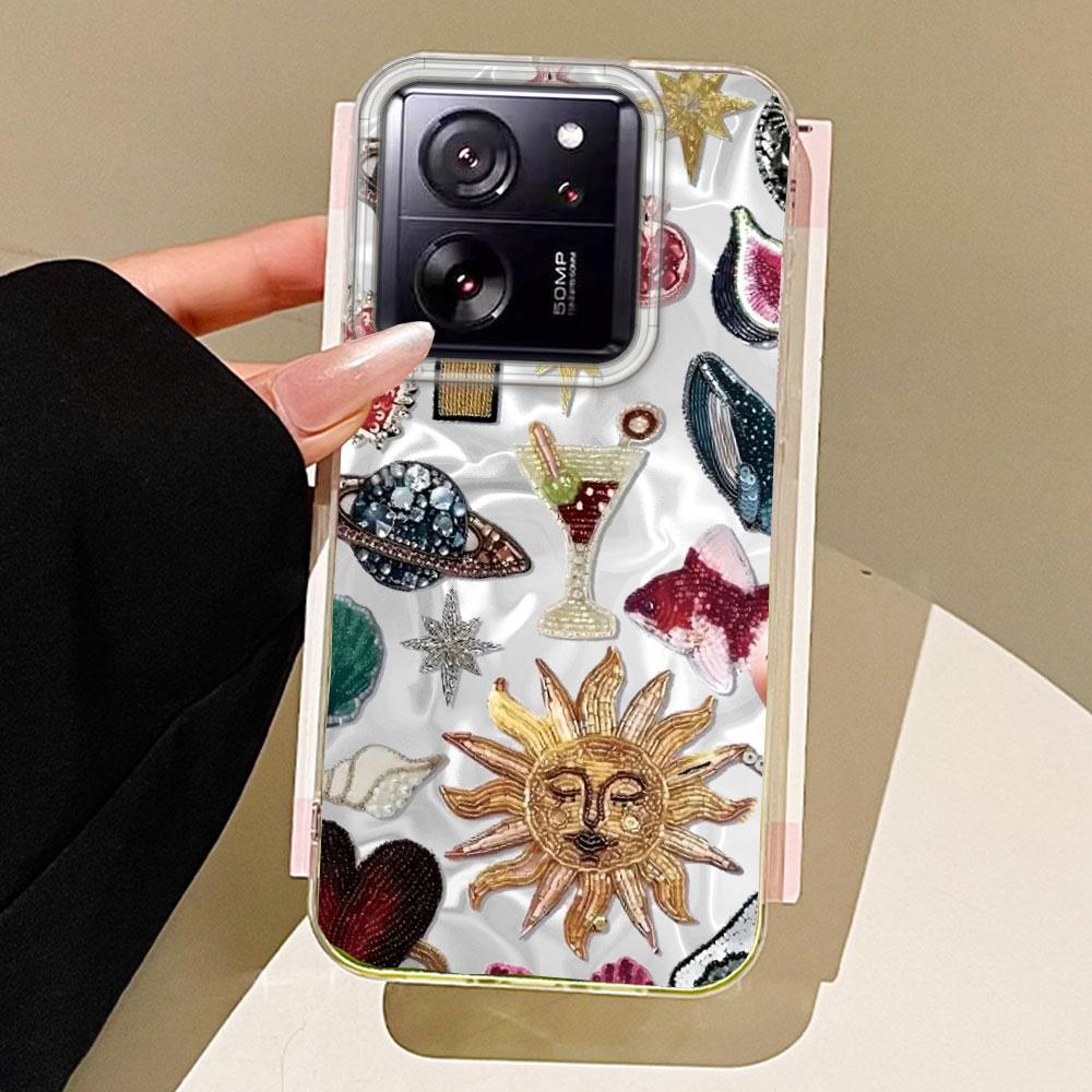 Summer Fruit Sun Face Water Texture Phone Case for Xiaomi 13T 14T 11 Lite Poco X5 M6 Pro X6 X3 Pro NFC C75 C71 C65 C61 M5S Cover
