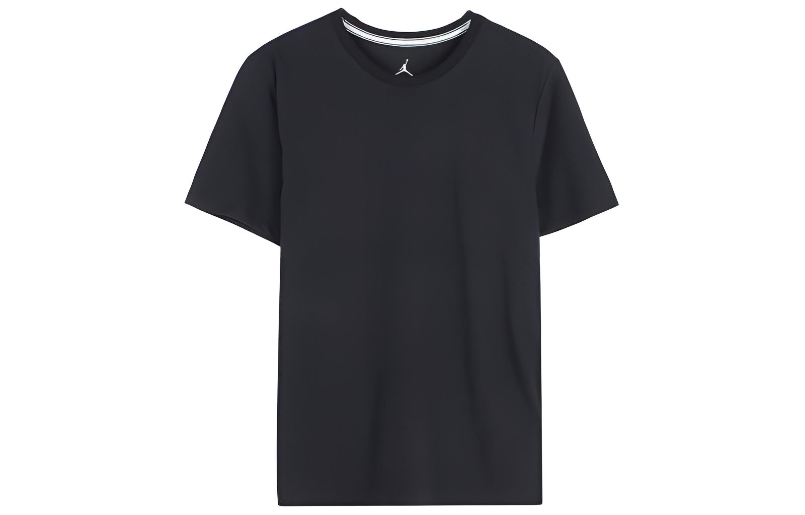 Jordan T-shirts Heren Zwart Ronde Hals Normale Rechte Pasvorm 743037-010 S