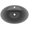 VidaXL Oval Washbasin with Overflow GVasque To Place for Toilet Hand Washbasin for Bathroom Cosmetic Room Interior Ris 146939