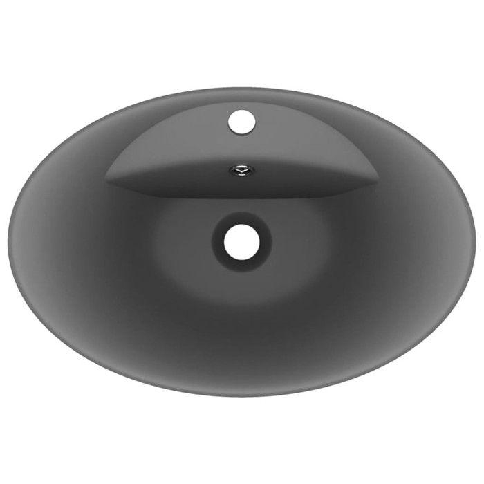 VidaXL Oval Washbasin with Overflow GVasque To Place for Toilet Hand Washbasin for Bathroom Cosmetic Room Interior Ris 146939
