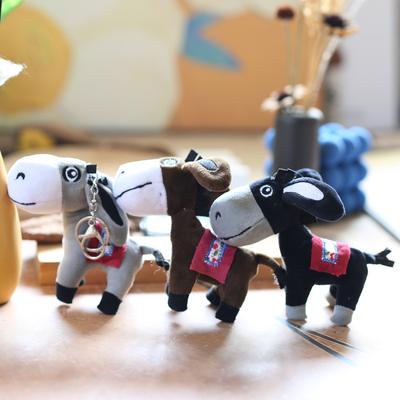 Cute Little Donkey Pendant Plush Toy Doll Cartoon Bag Hanging Keychain Rag Doll Doll
