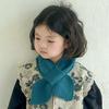 Kids Winter Warm Scarves Children Girl Woolen Knit Short Cross Neck Covers Snood Solid Color Outdoor Windproof Neckerchief