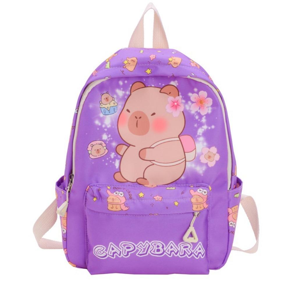Ultra-light Children Capybara Backpack Nylon Cartoon Animal Book Bag Cute Kids   Schoolbag  Gifts