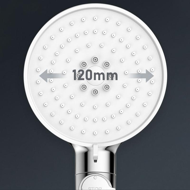 Five-speed Large Water Spray Multi-function Booster Shower Head Matte Black Handheld Shower Head Set