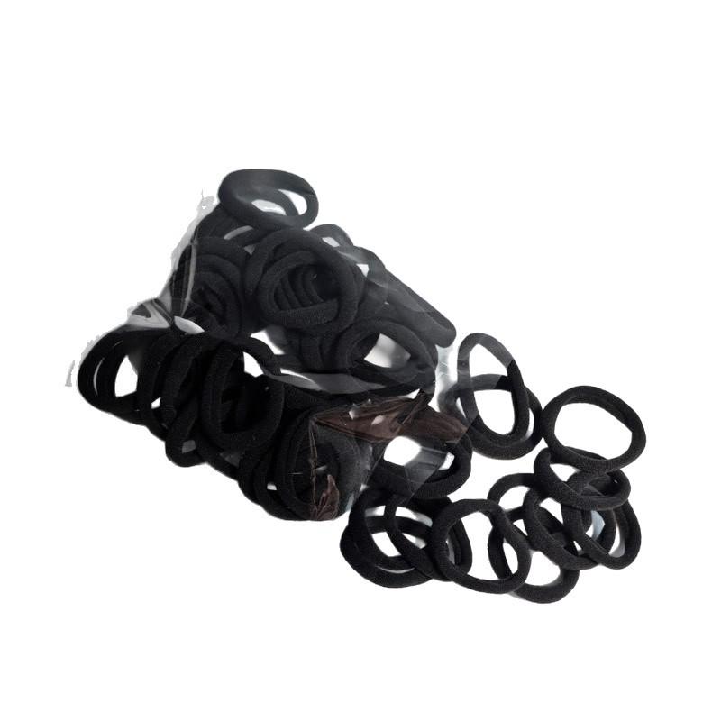 Hochelastische Haargummis in Kaffeefarbe: Dicke, haarschonende Frotteeschlingen