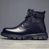 Martin boots men's autumn and winter men's shoes 2 new men's velvet boots high-top shoes versatile casual leather shoes
