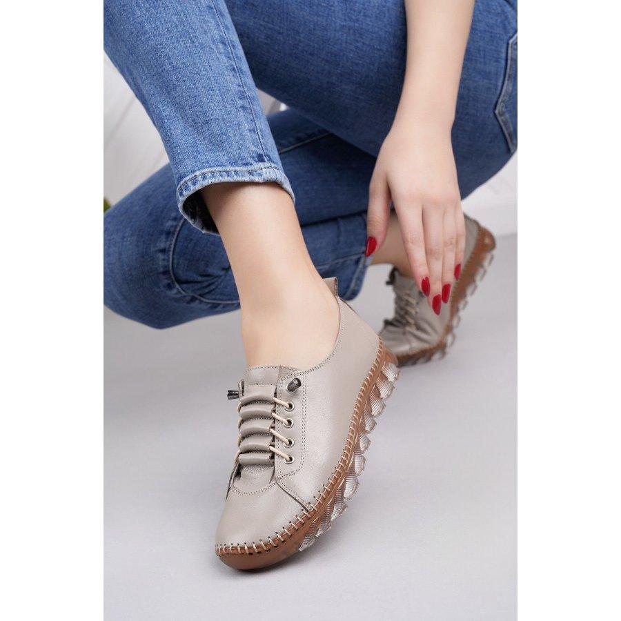 Women's Genuine Leather Gel Sole Casual Sports Shoes
