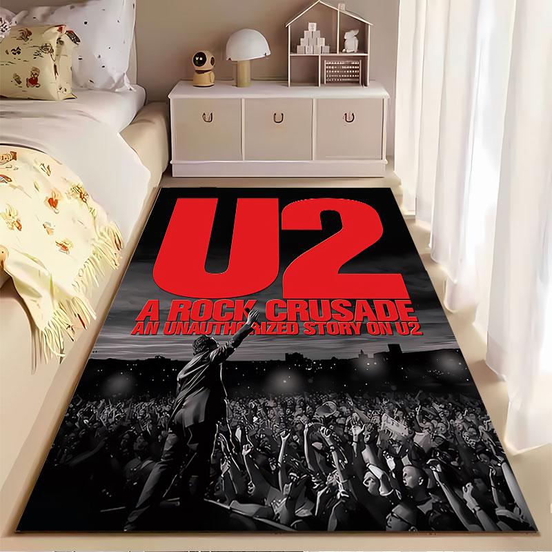 "U2 Rock Concert Design Carpet" Suitable As a Non-slip Mat for the Living Room or Bedroom Sofa