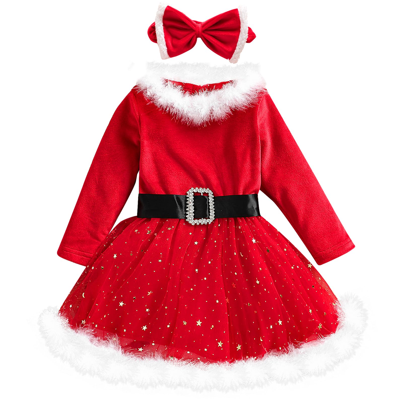 

Yi-gog Santa Dress, Kids Santa Costume, Christmas Costume, Santa Claus Dress, Girls Santa Dress, Christmas Dress, Santa Outfit (130cm)