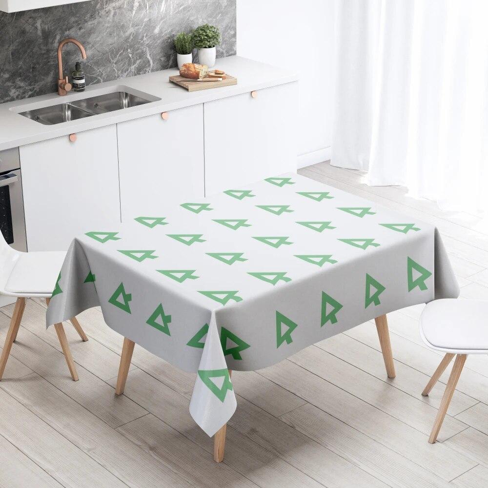 Geometric Tablecloth Home Decor Stain Resistant Waterproof Table Decoration Rectangular Kitchen Fireplace Tops