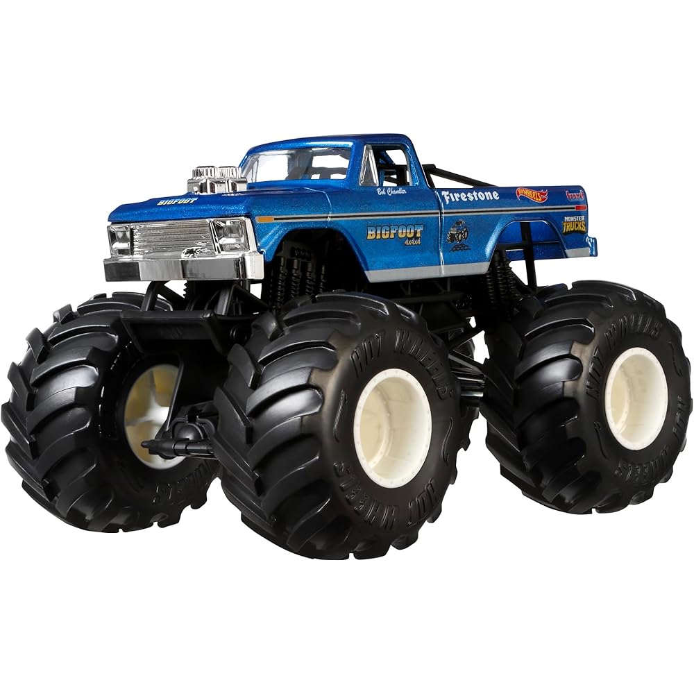 Hot Wheels Monster Trucks Bigfoot 1:24 Scale Toy Vehicle for Kids Ages 3 and Up
