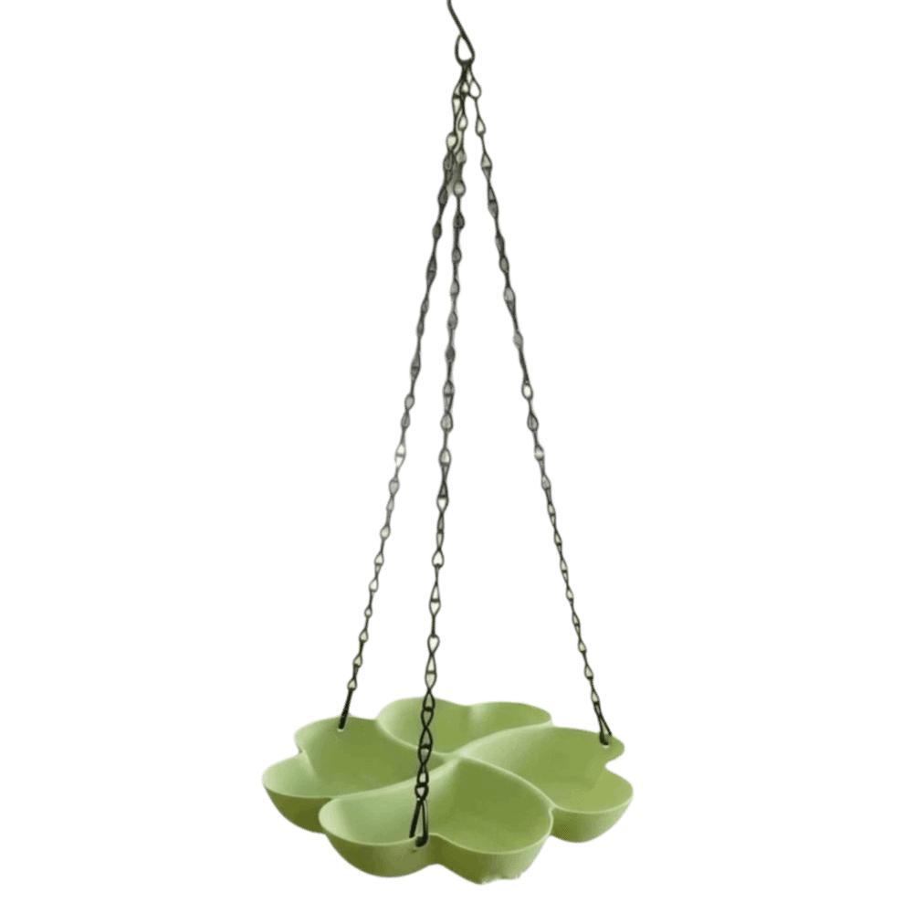 Flower Shaped Hanging Bird Feeder Large Capacity Adjustable Chain Hummingbird Feeder Durable Multipurpose Bird Water Drinker