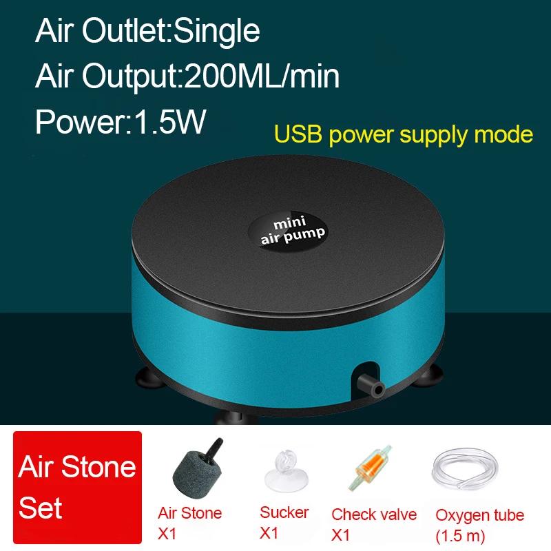 Ultra Silent 220V 1.5W Aquarium Air Pump Fish Tank Mini Air Compressor Oxygen Pump Aquarium Fish Tank Oxygen Pump