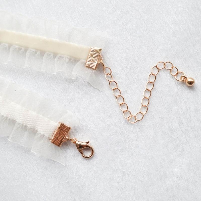 Sweet Heart Pendant Bowknot Neckband Choker Jewelry Temperament Elegant Neck Chain Women Clavicle Chain Necklace