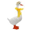 Geese Figure for Garden Display In Resin, Porch Entry Statue with Country Character for Yard Placement and Home Outdoor Use Near Front Door Pots and