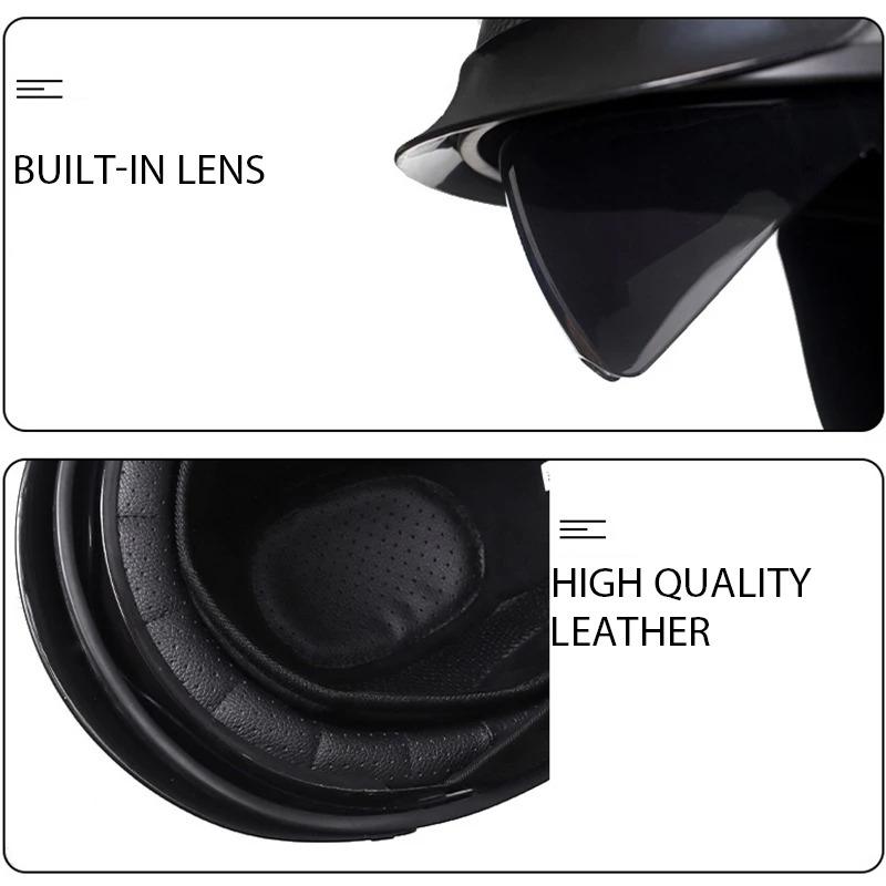 Carbon Fibre Motorcycle Helmet Retro Moto Helmet DOT Approved Capacete De Moto Cycling Half Helmet Motorcycle Equipments