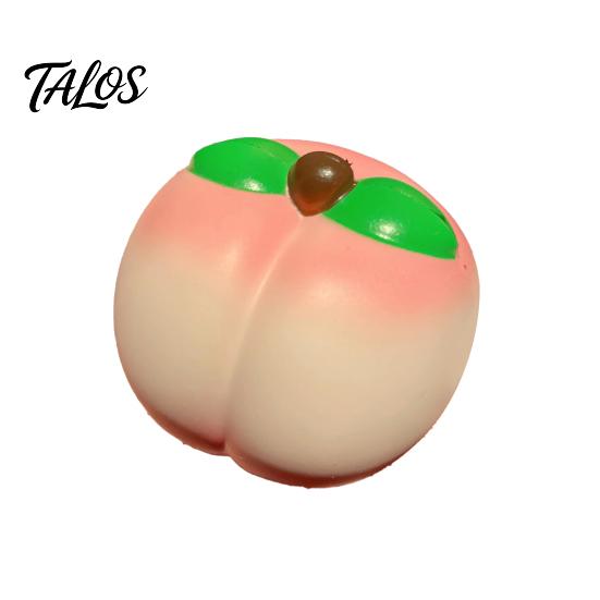 Anxiety Relief Stress Ball Soft Snow Peach Slow-Rising Squeeze Toy Realistic Fruit-Shaped PU Fidget Vibrant Color for Novelty Decompression