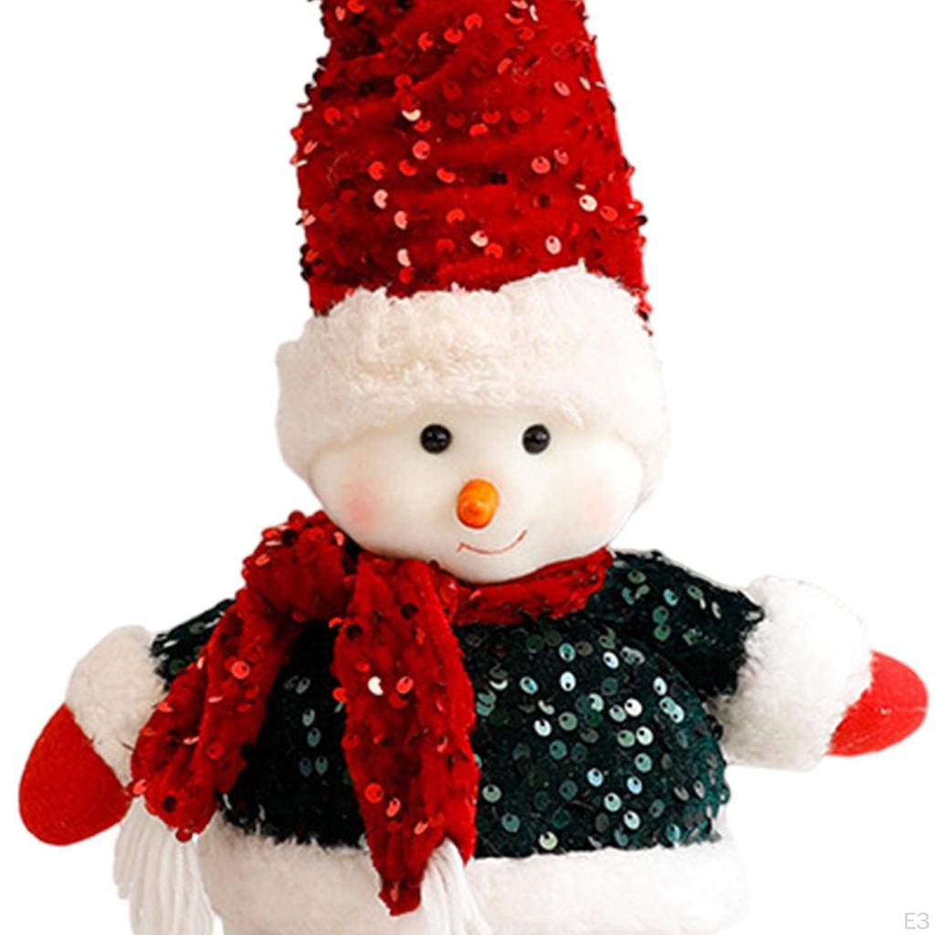 Christmas Doll Statue Collectible for Home Decor Gift Figurine Plush Ornament Hallway