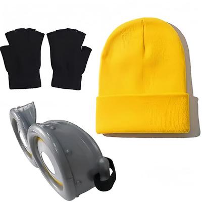 Limspace-muts, -bril en -handschoenenset voor kinderen en volwassenen, film-, Halloween- en cosplayaccessoires, gebreide muts, kostuumaccessoire, filmpersonagekostuum.
