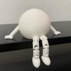 Sports Ball Figurine Collection,Miniatures Ball Sports Set with Articulated Leg, Funny 3D Printed Golf,Basketball,Soccer Desktop Decor,Office Desk