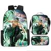 One Piece Cartoon Anime Rucksack Leichte Ergonomische Schultasche für Grundschüler Umhängetasche Federmäppchen Set