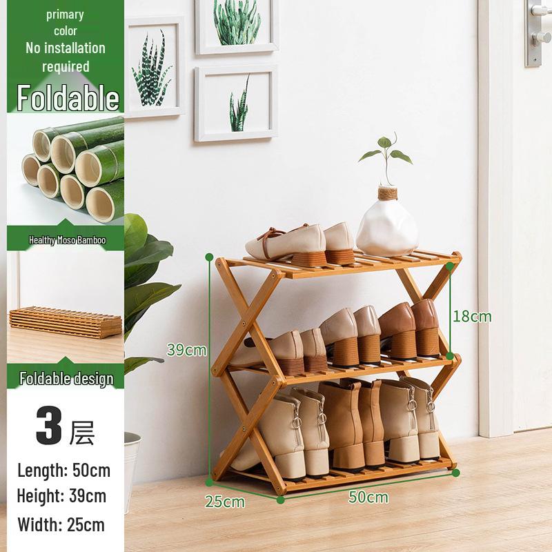 Compact Wooden Shoe Storage Rack: Multi-Layer, Dustproof Shoe Cabinet for Dorm or Entryway