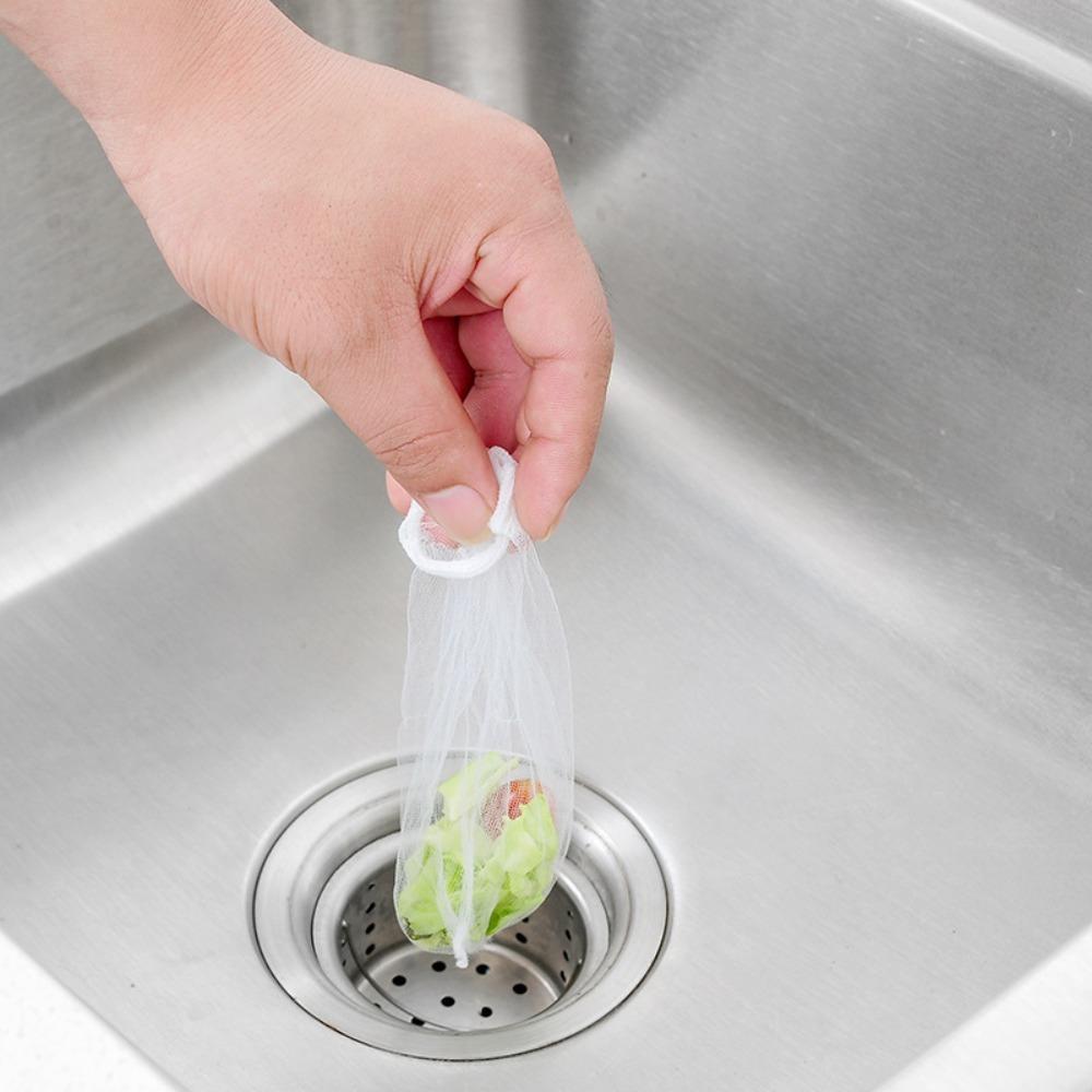 

Sink Drain Residue Filter Bags Anti-Clogging Kitchen Sink Strainer Bags Disposable Mesh Net Bags for Food Waste Filtering