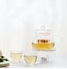 IwaiLoft Soothing Heat-Resistant Glass Teapot with Strainer, Tea for Two, Glass Teapot for Black Tea, Fruit, Leaf, Flower, and Craft Teas, Half