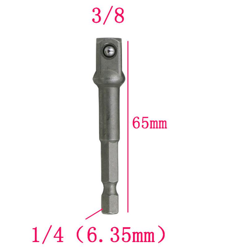 Hex Shank to Square Head Impact Wrench Socket Adapter Extension Bar