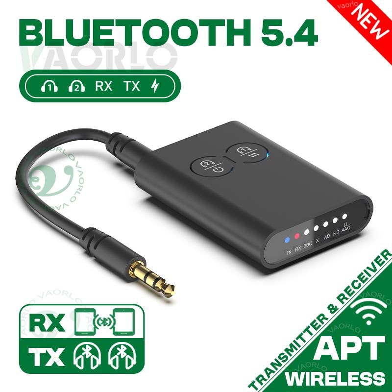 2 In 1 aptX Bluetooth Audio Receiver Transmitter aptX-Adaptive AD/HD/LL AAC 3.5MM AUX HiFi Music Multipoint Wireless Adapter