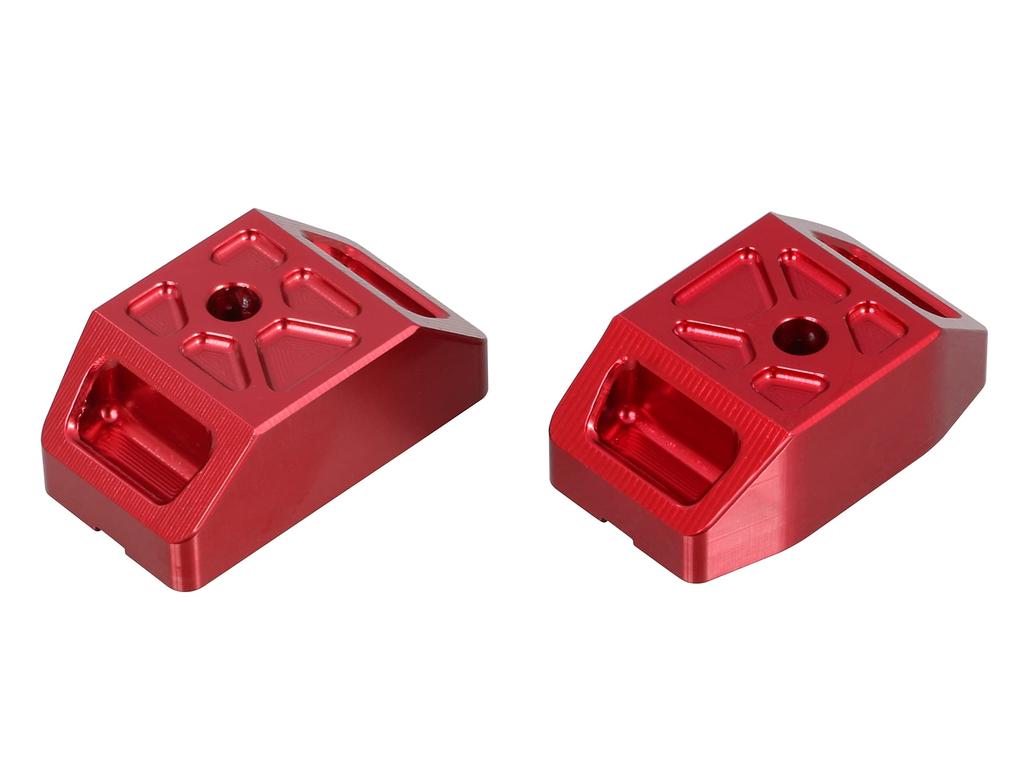 KITACO Chain Adjuster Cap Grom Ducks 125 Left and Right 1 Set Aluminum Anodized Finish (Red) (JC92) (JB04/JB06) 519-1452920