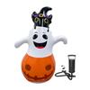 Halloween Entryway Inflatable Figure, PVC Seasonal Floor Display with Manual Inflator for Party and Indoor Corner
