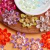 500g 31mm About 155pcs For Bracelet Earring Making Lotus Flower Loose Beads DIY Jewelry Accessories Acrylic Crystal Transparent