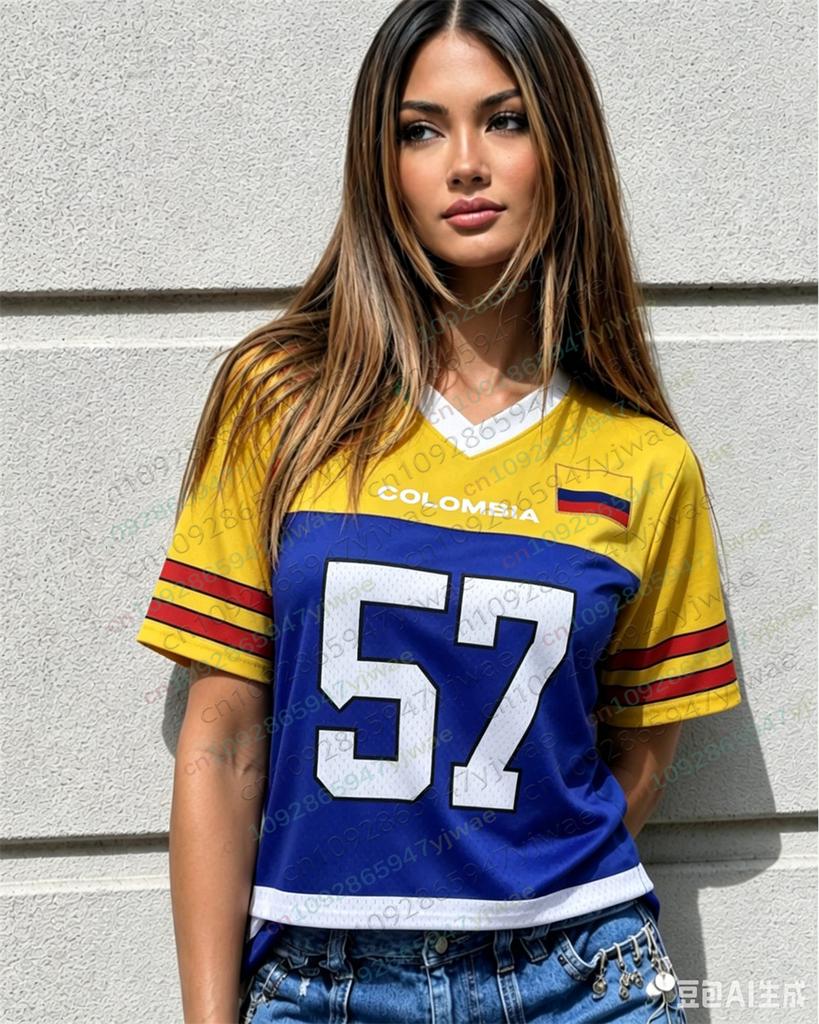 Kolumbijské tričko Prodyšné Sportovní oblečení Krátký rukáv Módní Streetwear Top Y2k Top Letní Pánské a Dámské Tričko