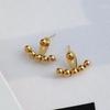 Stylish Titanium Steel Back-Hanging Ear Studs for Women – Summer Fashion Trend