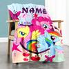 Little Pony (16) Personalized Name Blanket Gift Customizable Blanket Durable Comfort for Picnics Home Decor Nap Office Chair for All Occasions