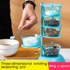 4 Layer Kitchen Vanilla Spice Tools Crystal Vertical Rotatable Seasoning Box Kitchen Creative Spice Jar Household Rotatable