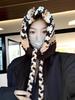Korean Chunky Knit Women's Winter Hat - Large Fit, Handcrafted, Warm Wool Outdoor Beanie