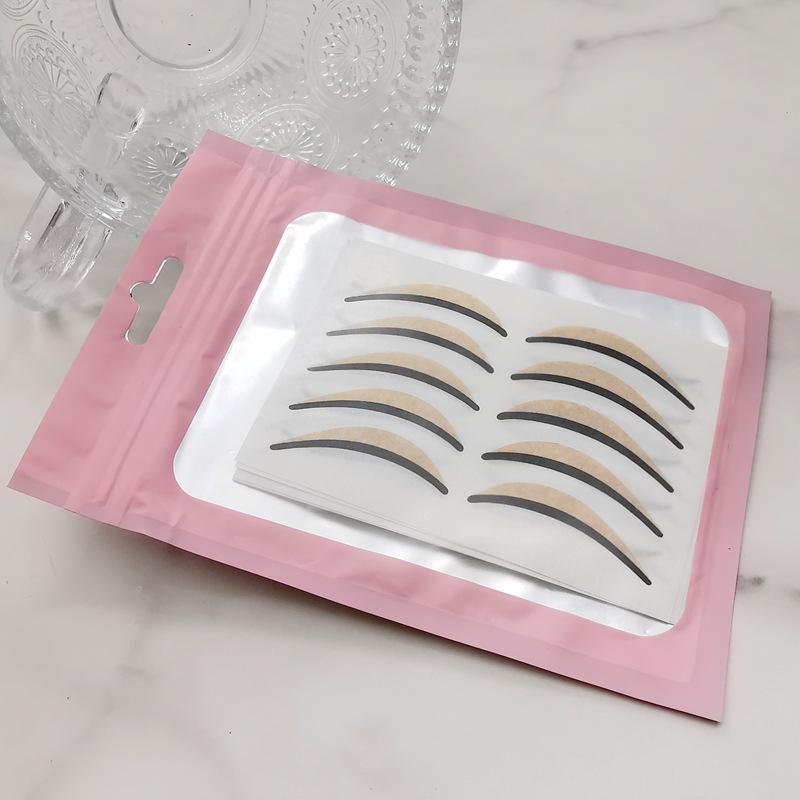 Black Almond Skin-Tone Double Eyelid & Cat-Eye Eyeliner Stickers with Smoky Eyeshadow Stickers