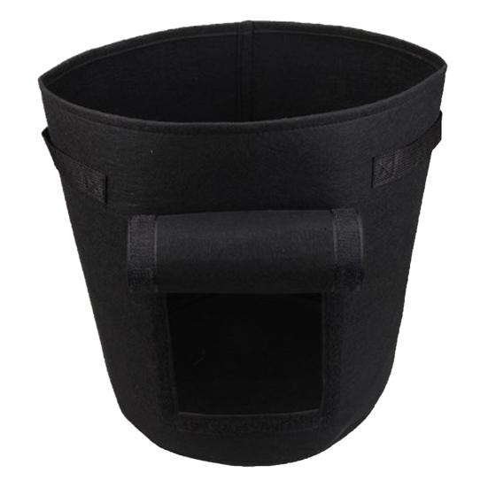 Potato Grow Bag Garden Planter Pot with Window Fastener Tape Flap Handle Design