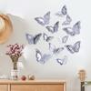 12 ks 3D motýlů na zeď, dutí motýli, odnímatelná nástěnná malba, umění pro DIY řemesla, oslava narozenin