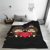Monchhichi Fluffy and Stylish Flannel Warm and x Blanket, Blanket, All-Season Washable, Cute, 50" 40"