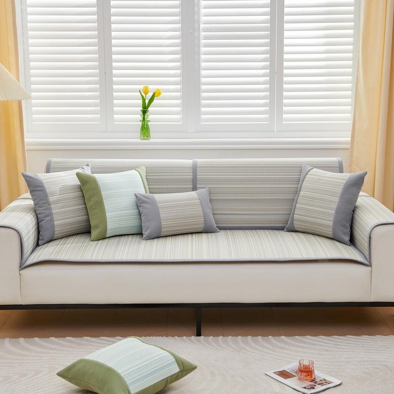 Antarctic People Rush Grass Sofa Cushion Summer Summer Mat Seat Cushion Non-Slip Sofa Cover  New Cover