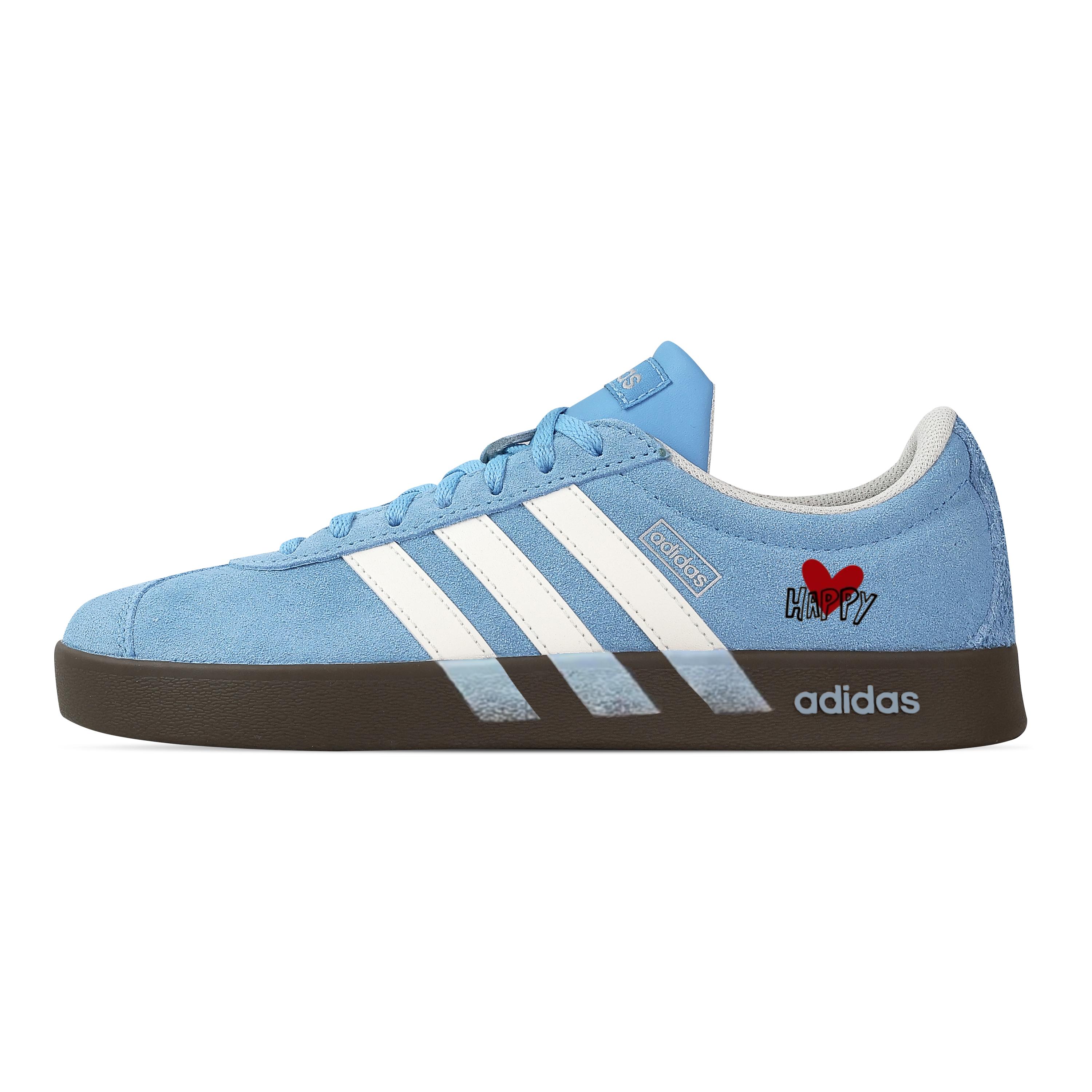 

Adidas VL COURT 2.0 Sweetheart Blue Tone Low top German Army Trainers Unisex Blue White JI0496(Team529-) 40