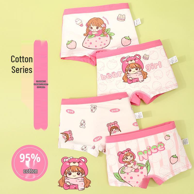 

Трусы-боксеры из чистого хлопка для девочек - Детское нижнее белье класса А M 25-35 lbs 3-6 yrs