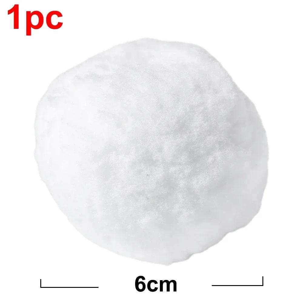 Snow Ball White Fur Pompom Toy Balls Children Kids Playing Toys Winter Outdoor Frolic Snowballs Christmas Xmas Tree Decoration