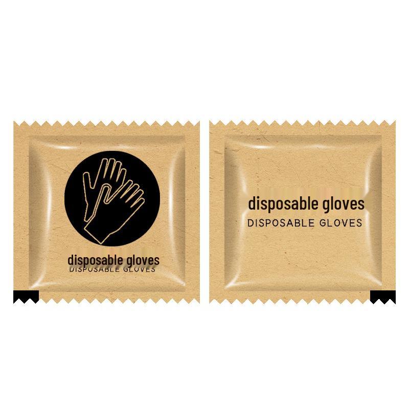COFLYEE Individually Wrapped Disposable Kraft Paper Gloves