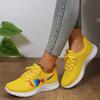 Summer Platform Casual Knitted Sneakers Women's Lace-up Rainbow Low-top Running Shoes Single Shoes